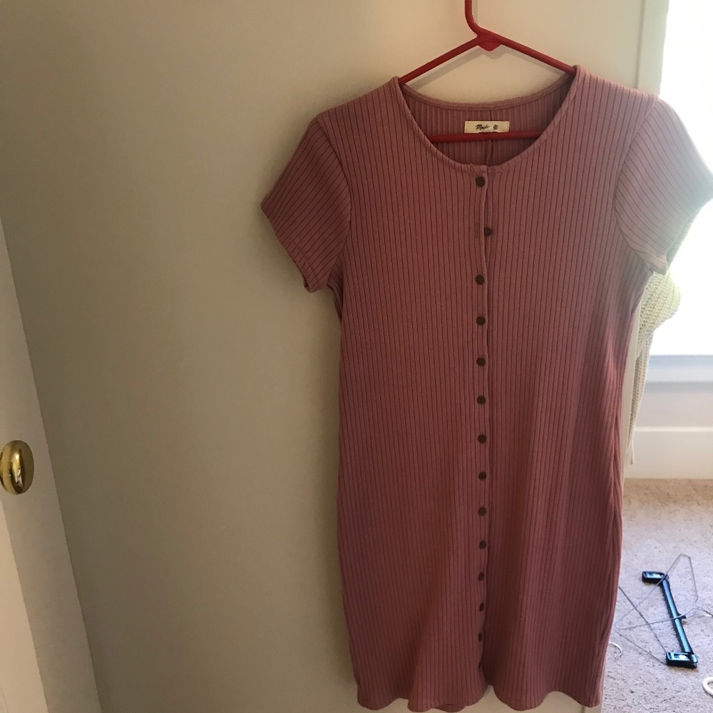 Madewell Cap Sleeve Pink Dress